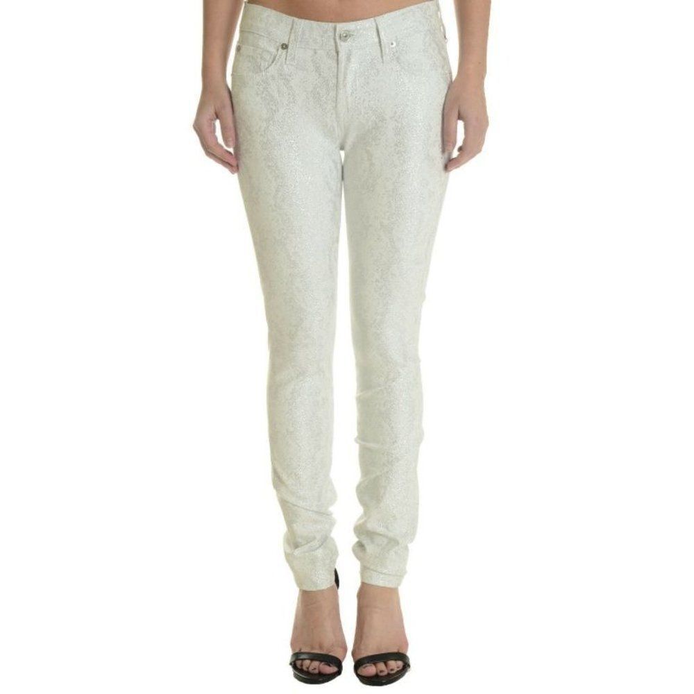7 For All Mankind The Skinny Jacquard Snake Jeans